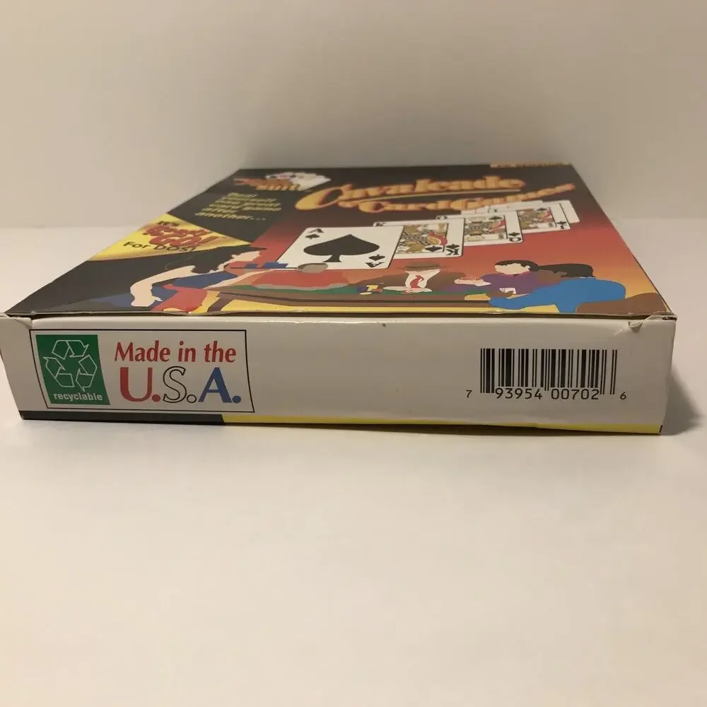 2 Vintage Big Box PC Games Casino And Cavalcade Card Games. Preowned As Seen